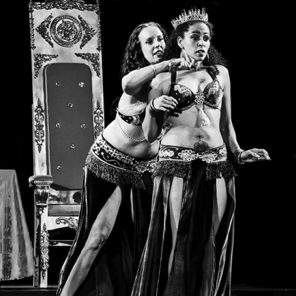 Lindsey McCormick and Jessica Welch (Queen Bastet) in a dance skit 4